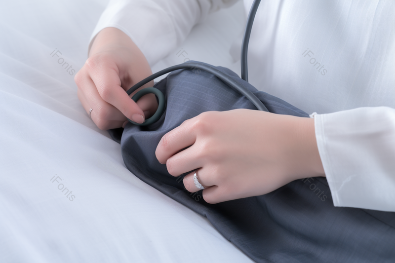 医院医护人员手拿血压医疗器械检查,高清,摄影图,摄影图片,图片大全,摄影图免费下载